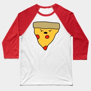Angry Pizza Slice Baseball T-Shirt
